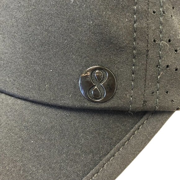 Black Golf Baseball Hat With Mesh Panels One Size Unisex - Picture 7 of 10